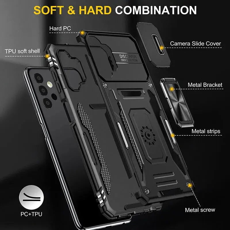 Funda ARMOR con protector de cámara deslizante para Samsung Galaxy - La zona Apple