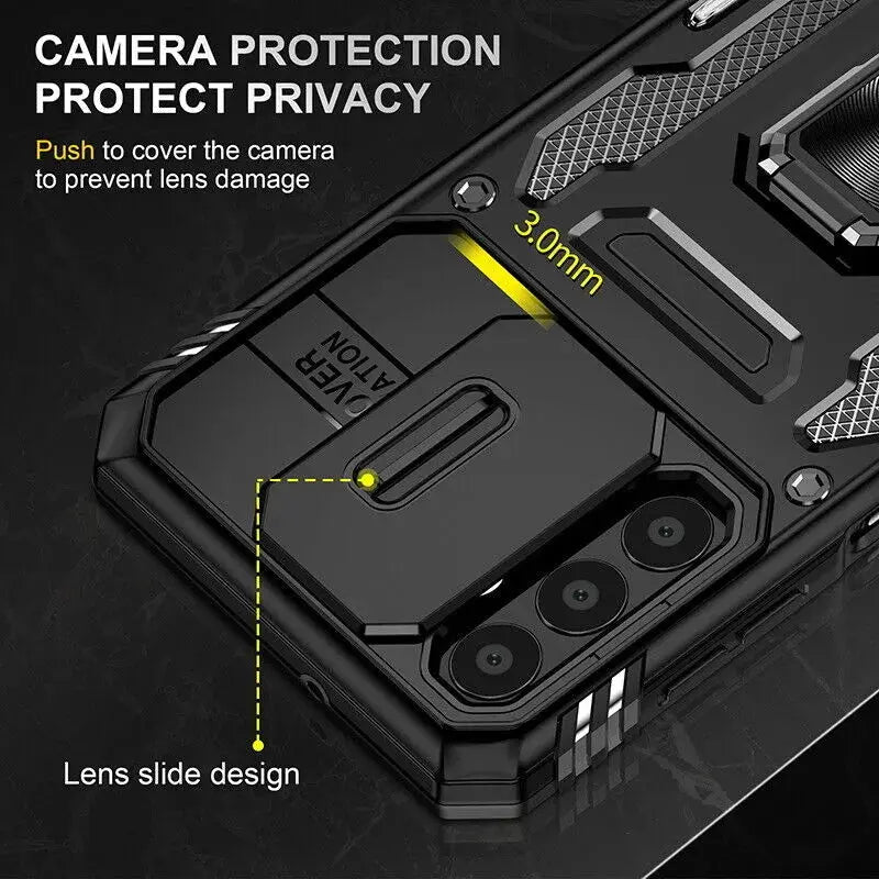Funda ARMOR con protector de cámara deslizante para Samsung Galaxy - La zona Apple