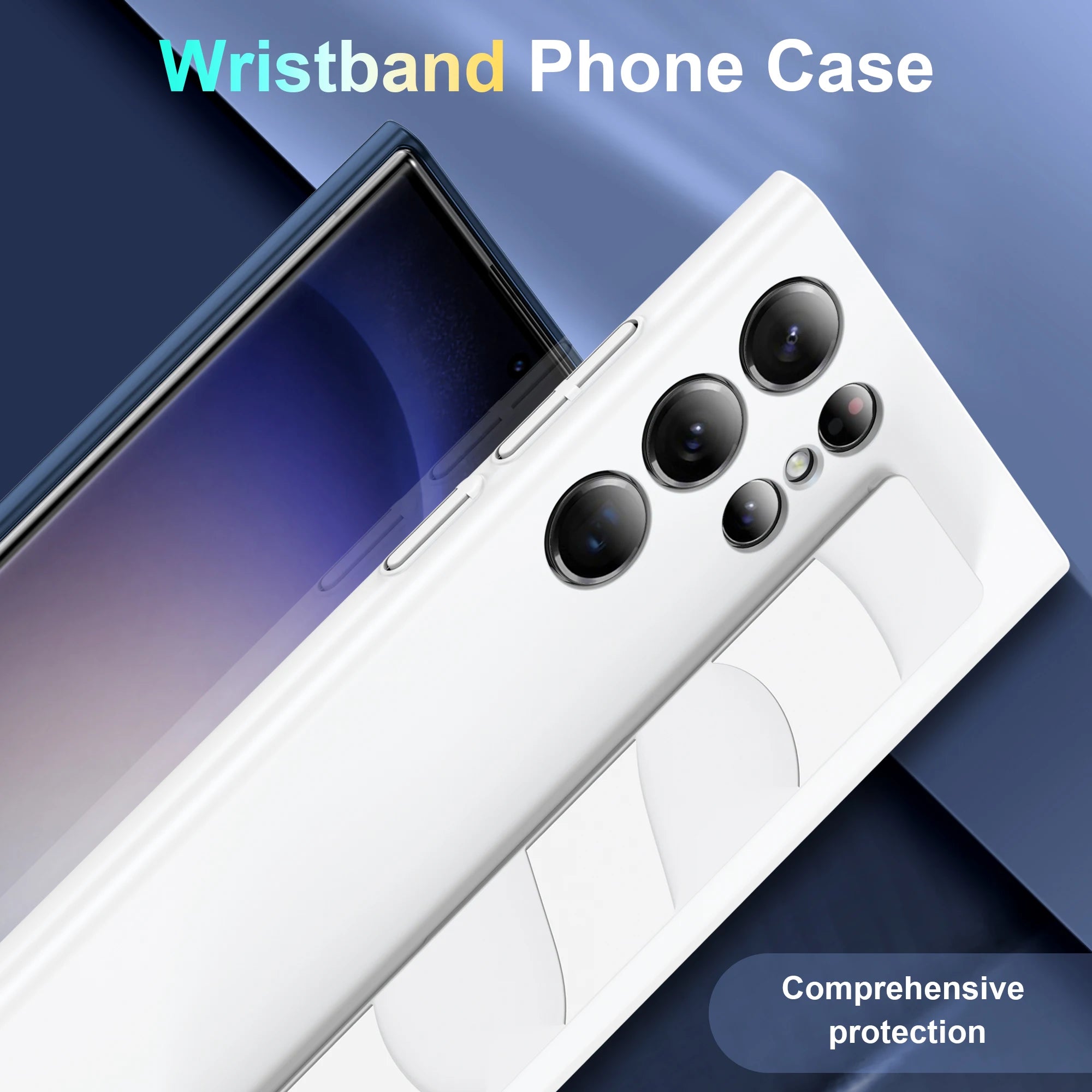 Funda de lujo para Samsung Galaxy S23 Ultra S23Plus, carcasa trasera a prueba de golpes, muñequera elástica, rígida, amigable con la piel - La zona Apple