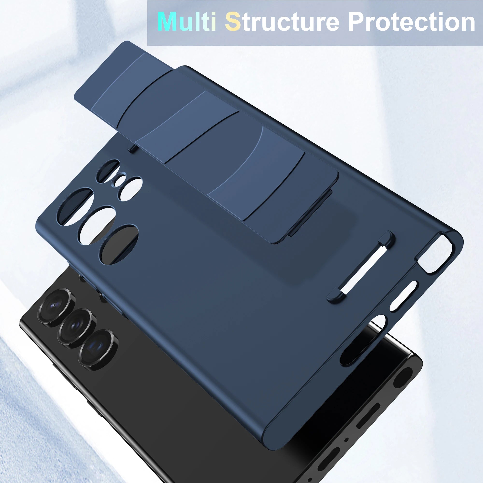Funda de lujo para Samsung Galaxy S23 Ultra S23Plus, carcasa trasera a prueba de golpes, muñequera elástica, rígida, amigable con la piel - La zona Apple