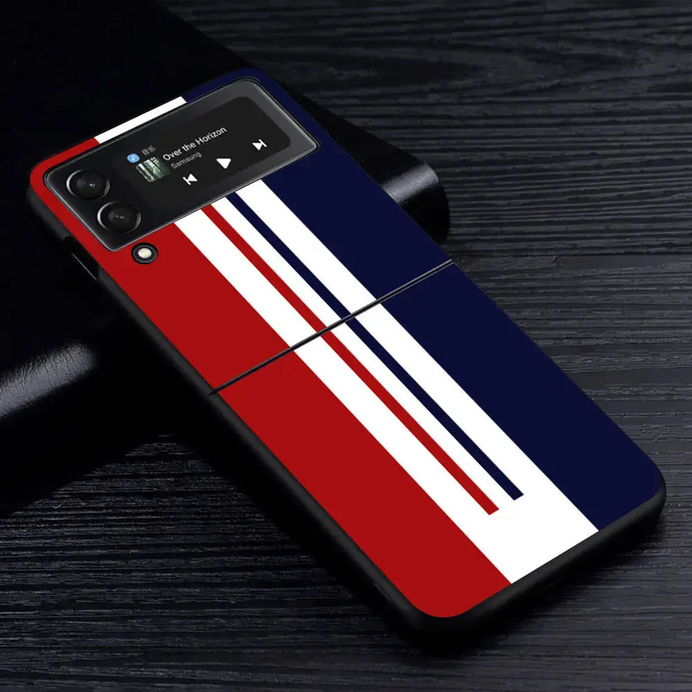 Funda de lujo para Samsung Galaxy Z Flip 3, 4, 5G, Flip4, Flip3, carcasa dura negra para teléfono PC, Zflip3, Zflip4 - La zona Apple