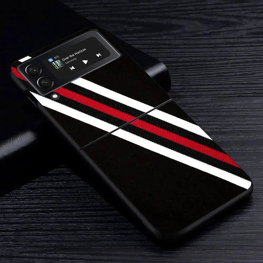 Funda de lujo para Samsung Galaxy Z Flip 3, 4, 5G, Flip4, Flip3, carcasa dura negra para teléfono PC, Zflip3, Zflip4 - La zona Apple