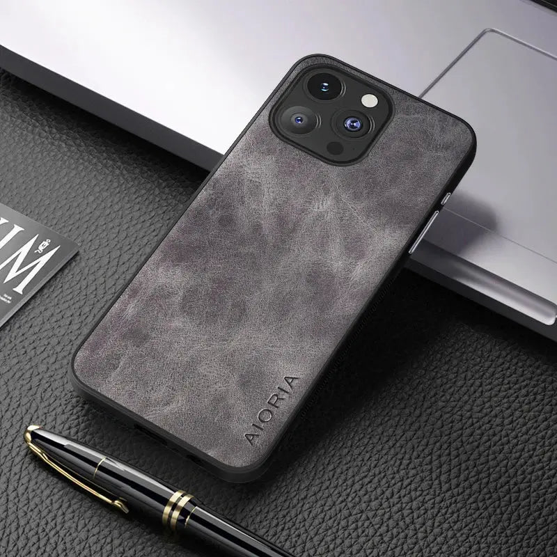 Funda de piel PU premium para IPhone 15, 14, 13 Pro Max, 15, 14 Plus, 13 Mini - La zona Apple
