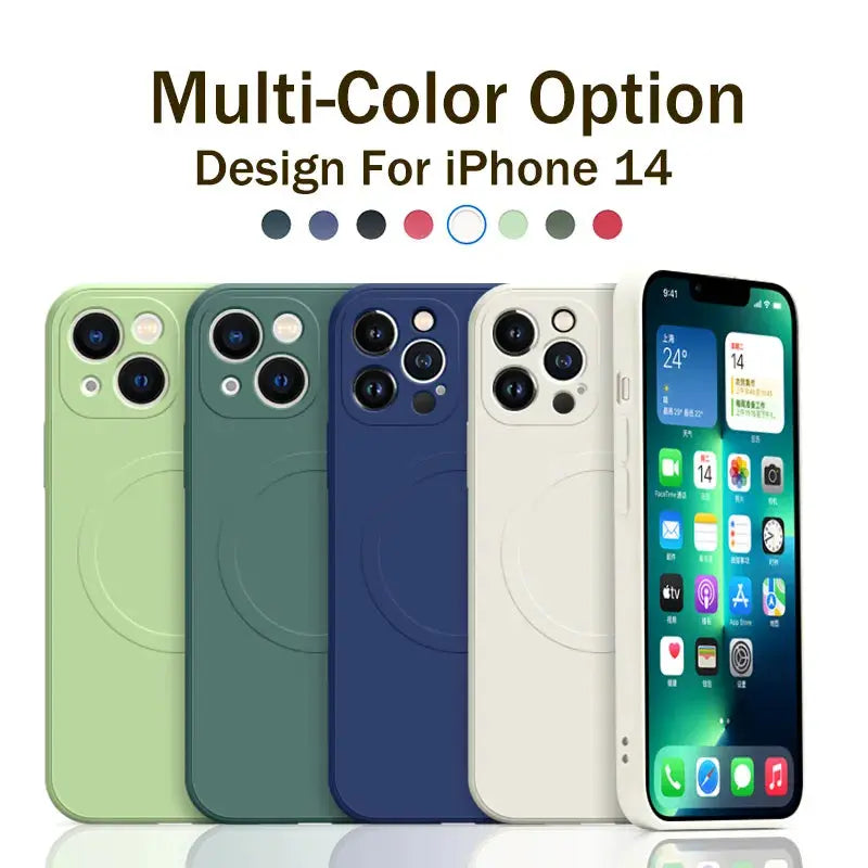 Funda de silicona líquida para iPhone 15, 11, 13, 12, 14 Pro Max, Mini, XR, Xs Plus, SE, carga inalámbrica magnética para Magsafe La zona Apple