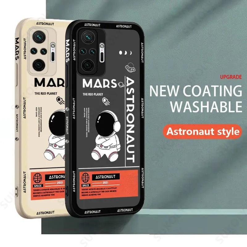 Funda astronauta de Silicona para Xiaomi Redmi Note 10, 9, 12, 11 Pro, 11S, Mi 11 Lite, 5G, Poco X5, X3, NFC, 11T, 12T, Redmi 10: Protección y Estilo - La zona Apple