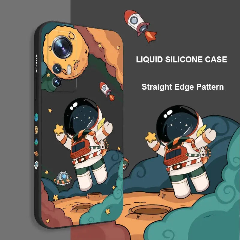 Funda de Teléfono Hello Astronaut para Xiaomi Mi 13, 13T, 12, 11 Ultra, 10, 9, 12T, 11T, 10T, 9T Pro Lite, Poco F5, F4, X4, M4, F3, X3 Pro 4G 5G GT: Diseño Divertido y Protección Confiable - La zona Apple