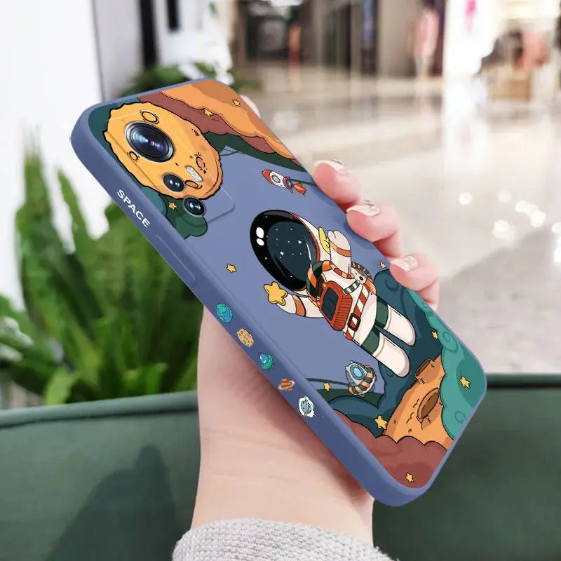 Funda de Teléfono Hello Astronaut para Xiaomi Mi 13, 13T, 12, 11 Ultra, 10, 9, 12T, 11T, 10T, 9T Pro Lite, Poco F5, F4, X4, M4, F3, X3 Pro 4G 5G GT: Diseño Divertido y Protección Confiable - La zona Apple