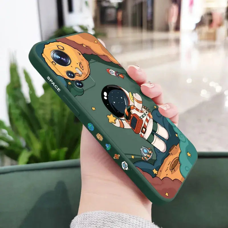 Funda de Teléfono Hello Astronaut para Xiaomi Mi 13, 13T, 12, 11 Ultra, 10, 9, 12T, 11T, 10T, 9T Pro Lite, Poco F5, F4, X4, M4, F3, X3 Pro 4G 5G GT: Diseño Divertido y Protección Confiable - La zona Apple