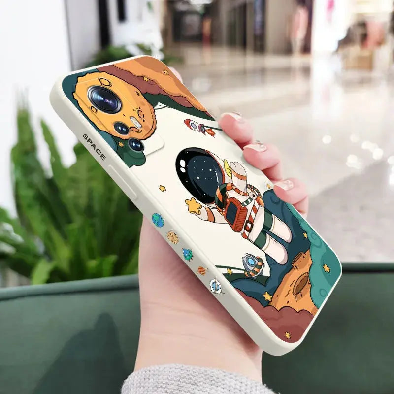 Funda de Teléfono Hello Astronaut para Xiaomi Mi 13, 13T, 12, 11 Ultra, 10, 9, 12T, 11T, 10T, 9T Pro Lite, Poco F5, F4, X4, M4, F3, X3 Pro 4G 5G GT: Diseño Divertido y Protección Confiable - La zona Apple