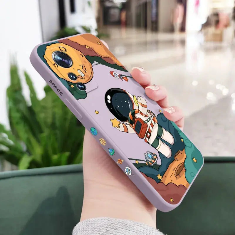 Funda de Teléfono Hello Astronaut para Xiaomi Mi 13, 13T, 12, 11 Ultra, 10, 9, 12T, 11T, 10T, 9T Pro Lite, Poco F5, F4, X4, M4, F3, X3 Pro 4G 5G GT: Diseño Divertido y Protección Confiable - La zona Apple