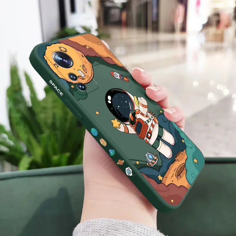 Funda de Teléfono Hello Astronaut para Xiaomi Mi 13, 13T, 12, 11 Ultra, 10, 9, 12T, 11T, 10T, 9T Pro Lite, Poco F5, F4, X4, M4, F3, X3 Pro 4G 5G GT: Diseño Divertido y Protección Confiable - La zona Apple