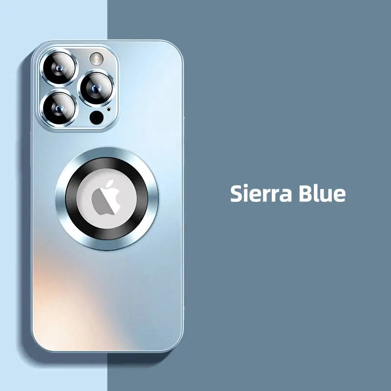 Funda de Teléfono Magsafe con Protección de Lente de Cámara de Vidrio Mate iPhone 14, 13, 12, 11, 15 Pro Max - La zona Apple