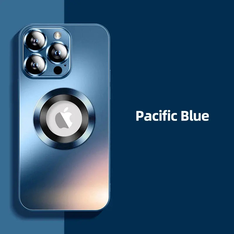 Funda de Teléfono Magsafe con Protección de Lente de Cámara de Vidrio Mate iPhone 14, 13, 12, 11, 15 Pro Max - La zona Apple