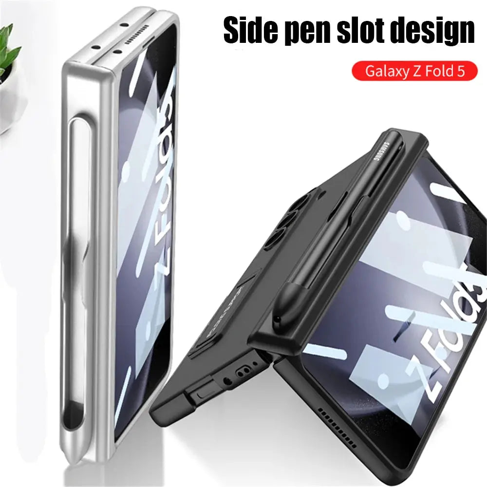 Funda de teléfono con bisagra magnética para Samsung Galaxy Z, carcasa protectora de pantalla de cámara, a prueba de golpes, 5G - La zona Apple