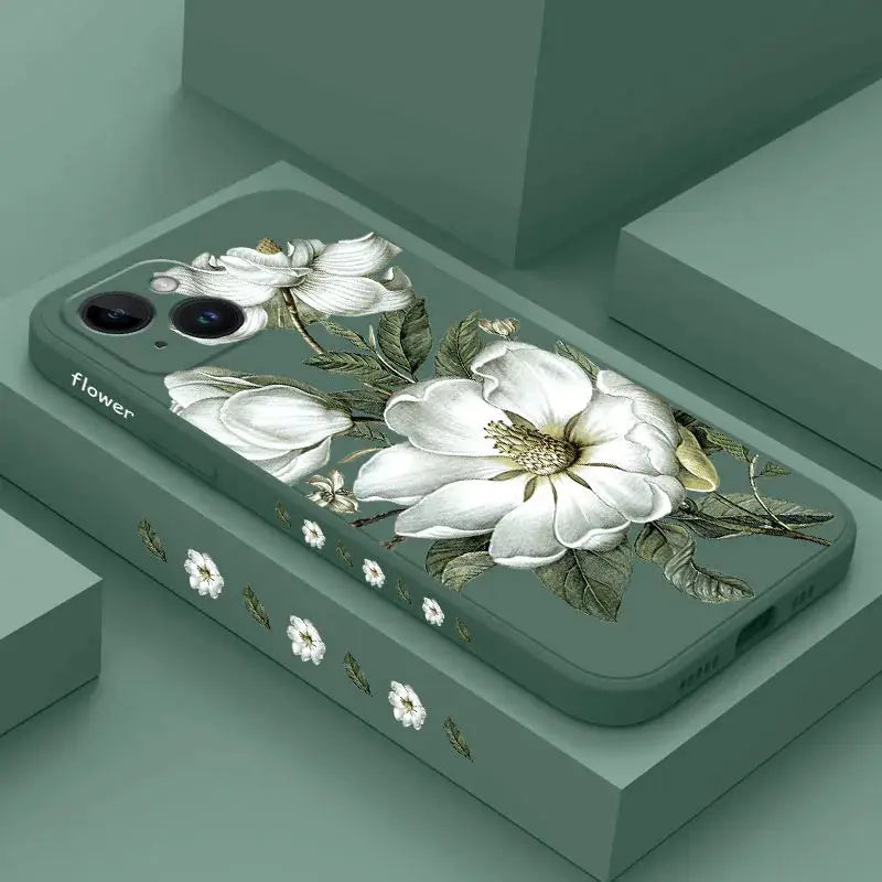 Funda Flores primavera para iPhone, 15, 14, 13, 12, 11 Pro Max, Mini, X, XR, XS, SE2020, 8, 7 Plus, 6, 6S Plus - La zona Apple