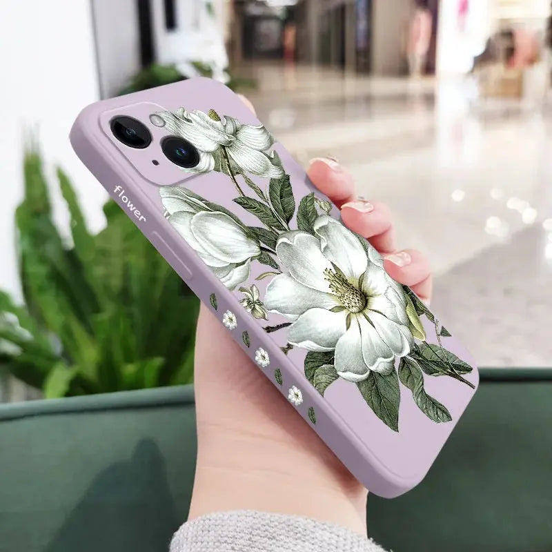 Funda Flores primavera para iPhone, 15, 14, 13, 12, 11 Pro Max, Mini, X, XR, XS, SE2020, 8, 7 Plus, 6, 6S Plus - La zona Apple