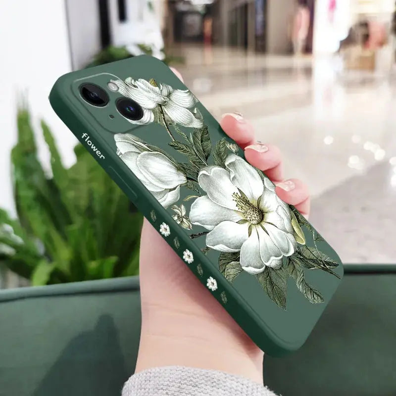 Funda Flores primavera para iPhone, 15, 14, 13, 12, 11 Pro Max, Mini, X, XR, XS, SE2020, 8, 7 Plus, 6, 6S Plus - La zona Apple
