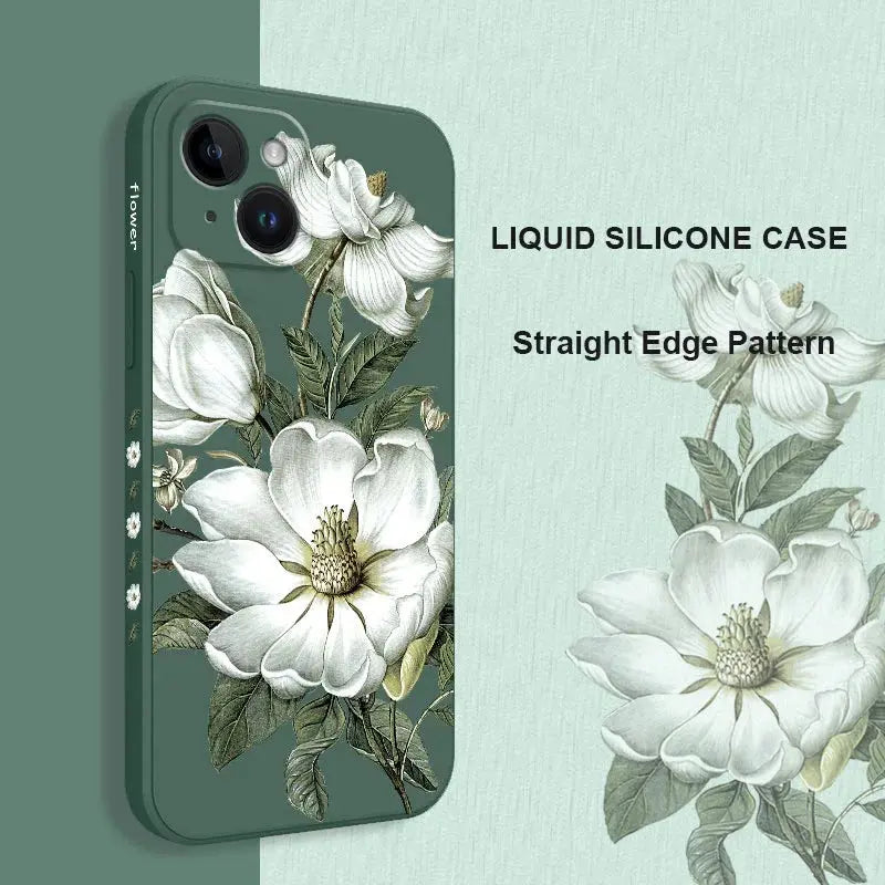 Funda Flores primavera para iPhone, 15, 14, 13, 12, 11 Pro Max, Mini, X, XR, XS, SE2020, 8, 7 Plus, 6, 6S Plus - La zona Apple