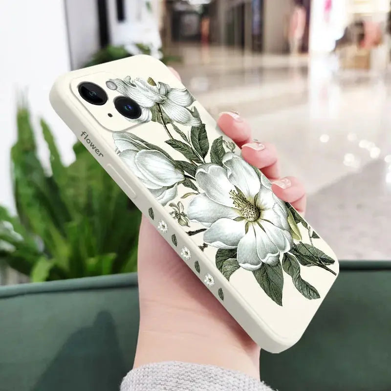 Funda Flores primavera para iPhone, 15, 14, 13, 12, 11 Pro Max, Mini, X, XR, XS, SE2020, 8, 7 Plus, 6, 6S Plus - La zona Apple