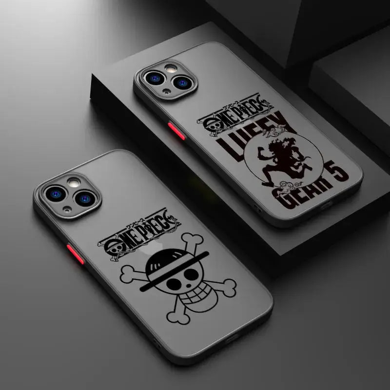 Funda de teléfono con logotipo de Anime para Apple iPhone, carcasa translúcida esmerilada mate para iPhone 14, 13, 12, 11, XS Mini Pro Max, 8, 7, XR, X alidrosip
