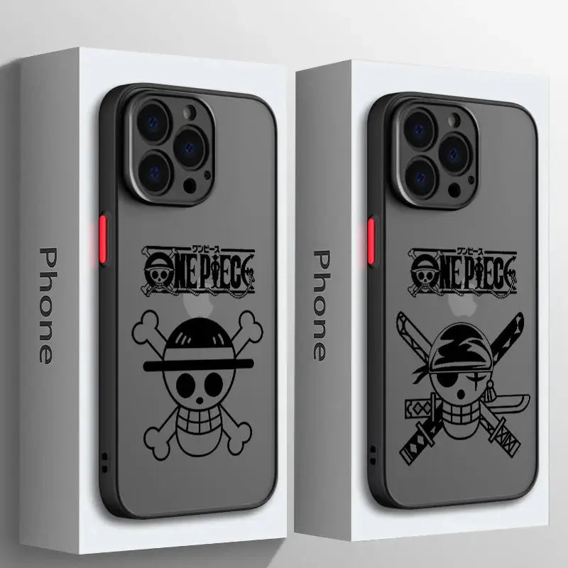 Funda de teléfono con logotipo de Anime para Apple iPhone, carcasa translúcida esmerilada mate para iPhone 14, 13, 12, 11, XS Mini Pro Max, 8, 7, XR, X alidrosip