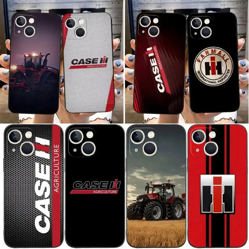 Funda con Logotipo de Tractor IH, carcasa trasera a prueba de golpes para IPhone 11 14 13 Pro Max 12 Mini Xs X Xr 7 8 6 6s Plus Se 2020 - La zona Apple