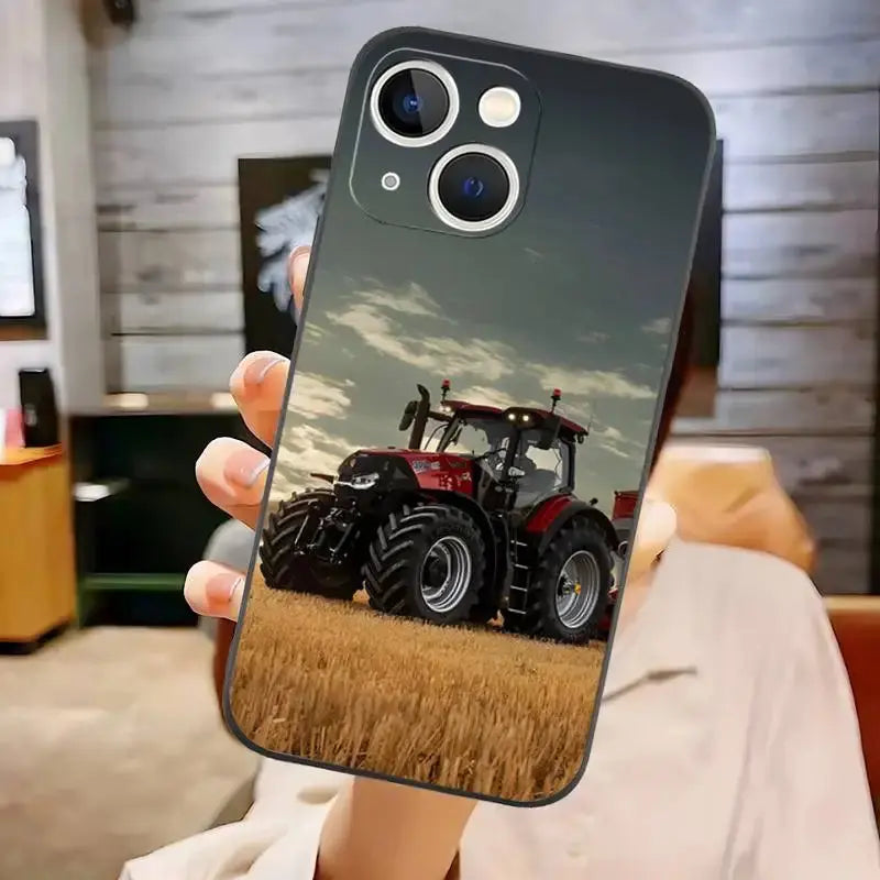 Funda con Logotipo de Tractor IH, carcasa trasera a prueba de golpes para IPhone 11 14 13 Pro Max 12 Mini Xs X Xr 7 8 6 6s Plus Se 2020 - La zona Apple