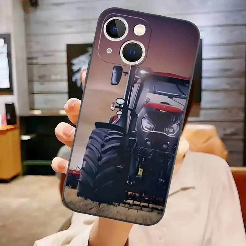 Funda con Logotipo de Tractor IH, carcasa trasera a prueba de golpes para IPhone 11 14 13 Pro Max 12 Mini Xs X Xr 7 8 6 6s Plus Se 2020 - La zona Apple