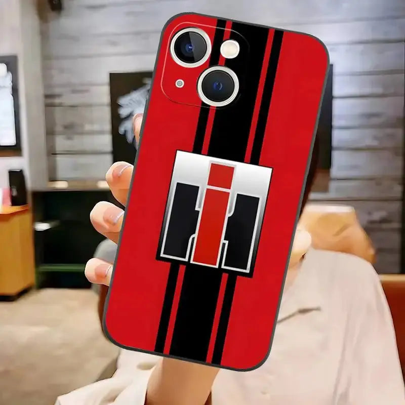 Funda con Logotipo de Tractor IH, carcasa trasera a prueba de golpes para IPhone 11 14 13 Pro Max 12 Mini Xs X Xr 7 8 6 6s Plus Se 2020 - La zona Apple