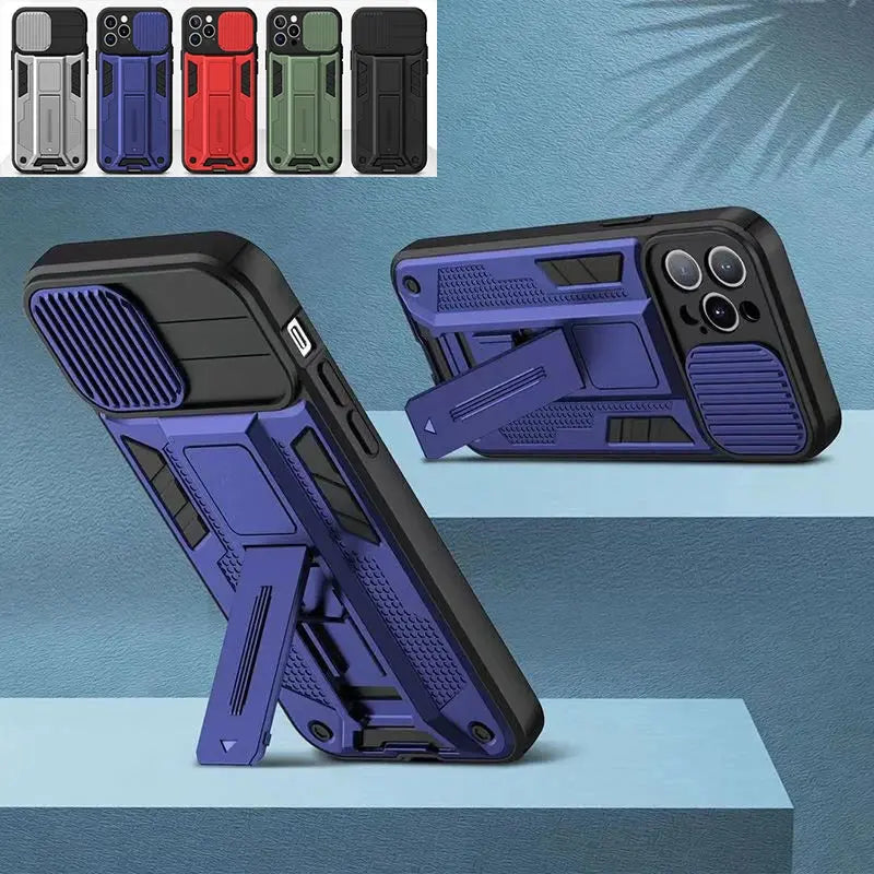 Funda de teléfono con soporte de protección para cámara, carcasa a prueba de golpes para iPhone 14, 13 Pro, Max, 11, 12, XS, Max, X, XR, 13 - La zona Apple