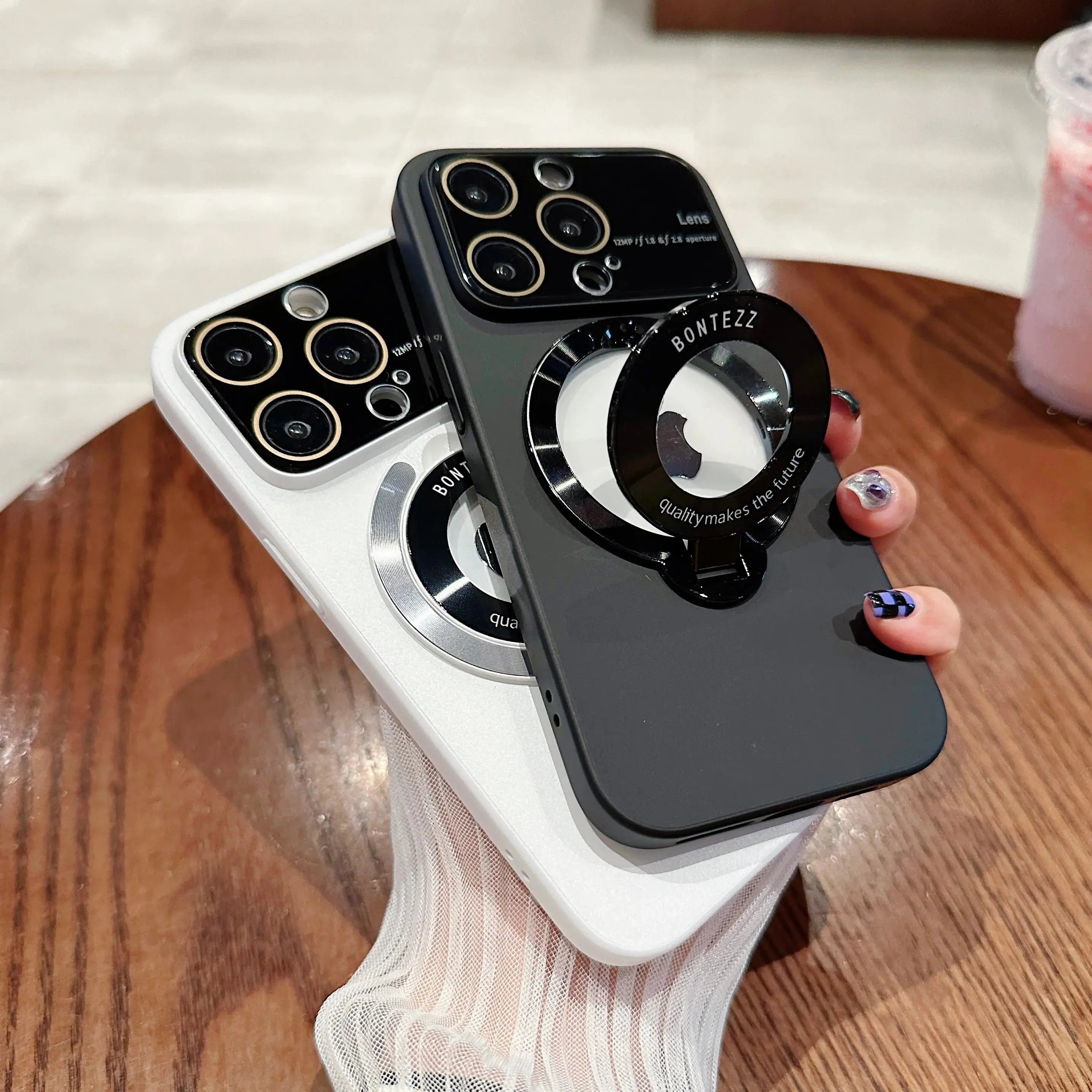 Funda Magsafe con protector de camara y soporte para IPhone 15,14,13,12,11 - La zona Apple