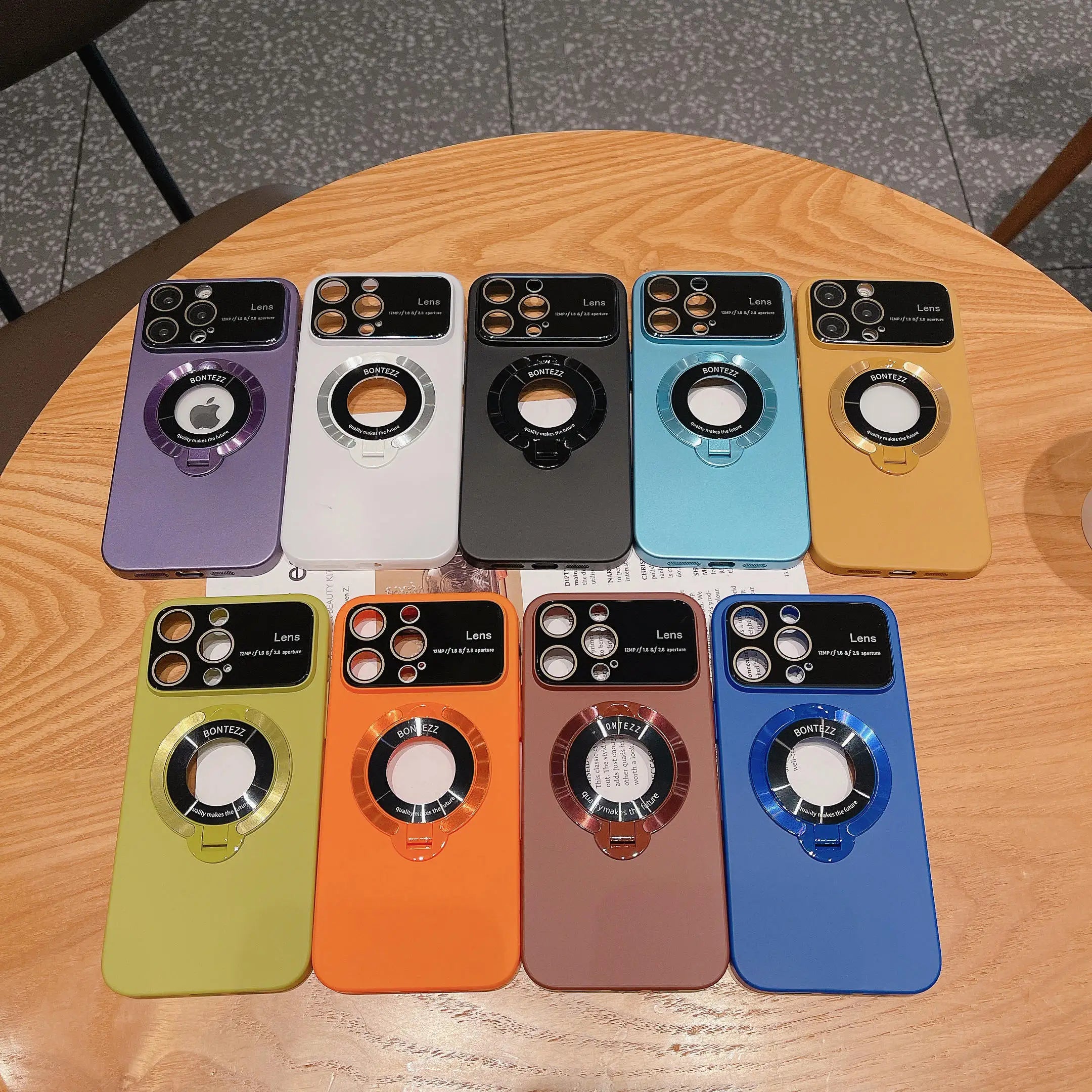 Funda Magsafe con protector de camara y soporte para IPhone 15,14,13,12,11 - La zona Apple