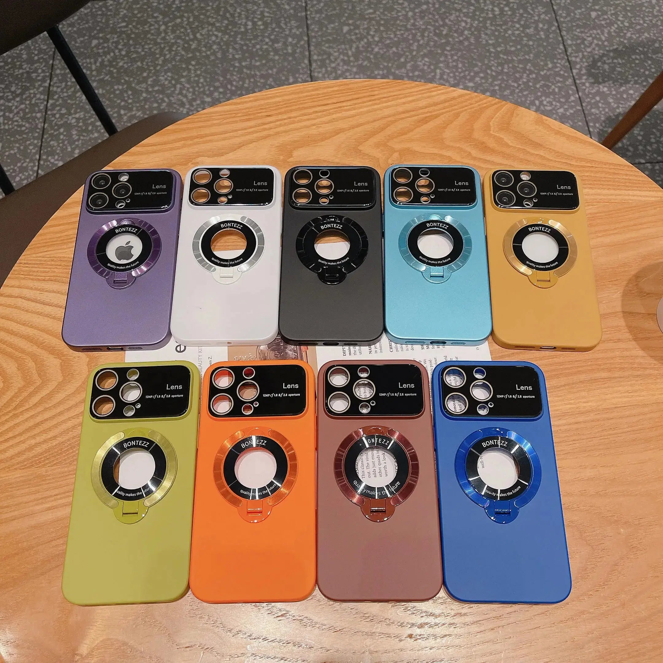 Funda Magsafe con protector de camara y soporte para IPhone 15,14,13,12,11 - La zona Apple