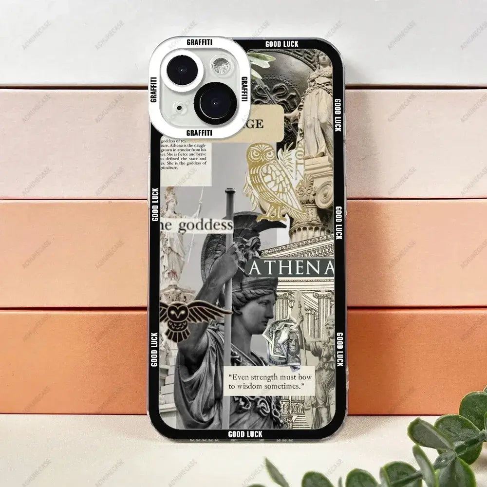 Funda de teléfono de Arte de moda para iPhone 15 14 13 12 Pro Max Mini 11 XS X XR SE 7 8 Plus, funda de TPU suave - La zona Apple