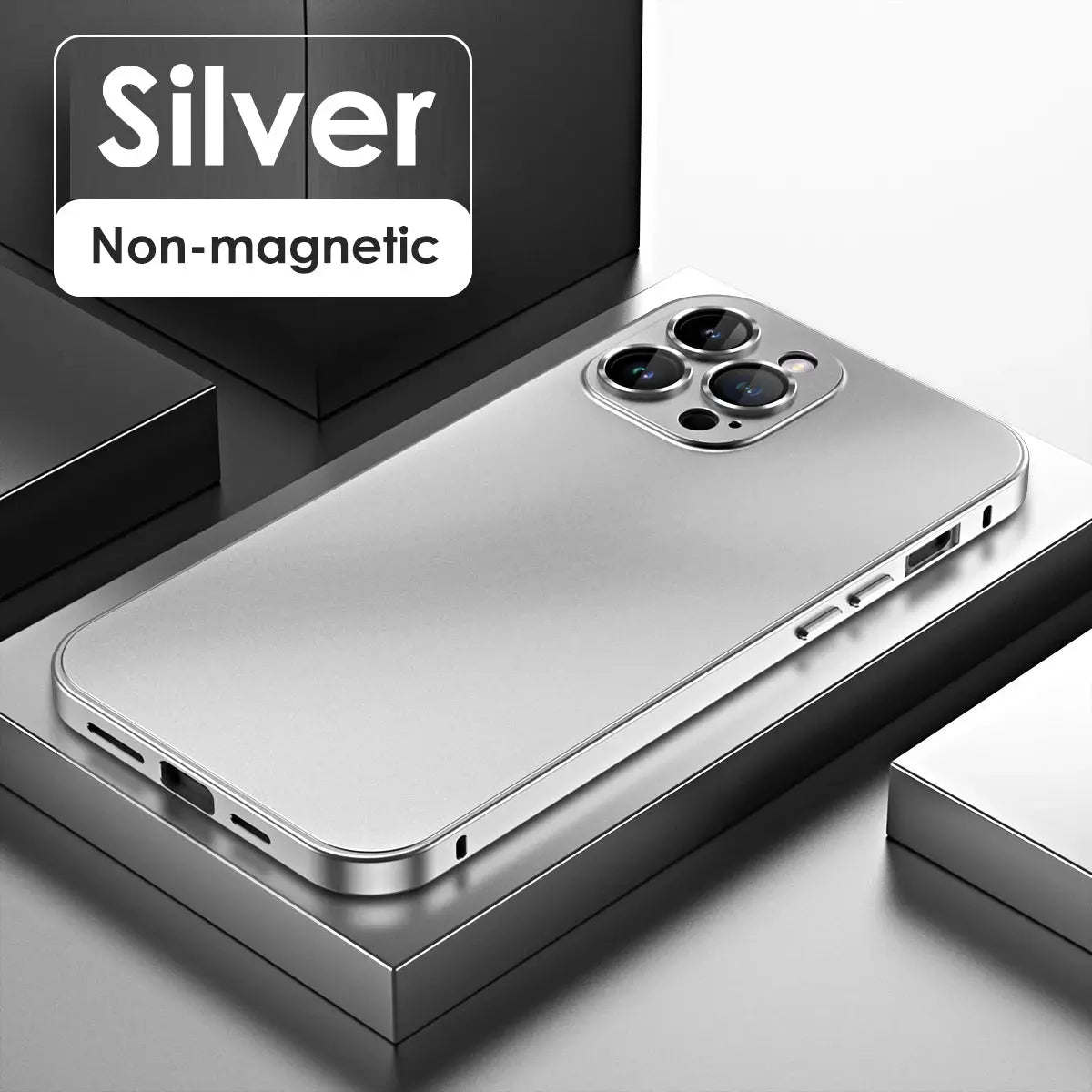 Funda de teléfono de Metal para IPhone 12, 14, 13 Pro Max, 14Plus, Magsafe, - La zona Apple