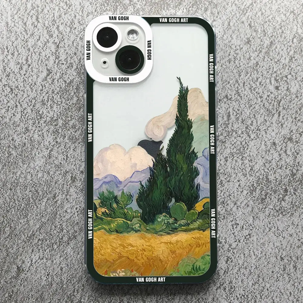 Funda Arte Van Gogh para iPhone 14, 13, 12, 11 Pro Max, Mini, XS, X, XR, SE, 7, 8 Plus - La zona Apple