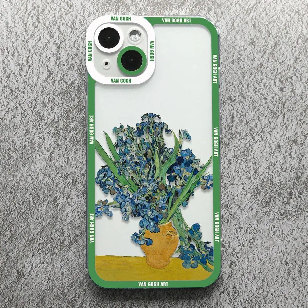 Funda Arte Van Gogh para iPhone 14, 13, 12, 11 Pro Max, Mini, XS, X, XR, SE, 7, 8 Plus - La zona Apple