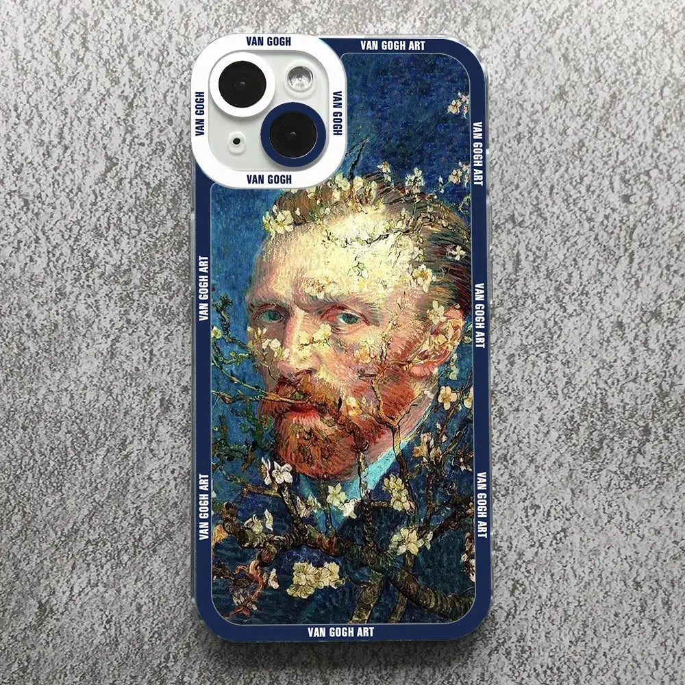 Funda Arte Van Gogh para iPhone 14, 13, 12, 11 Pro Max, Mini, XS, X, XR, SE, 7, 8 Plus - La zona Apple