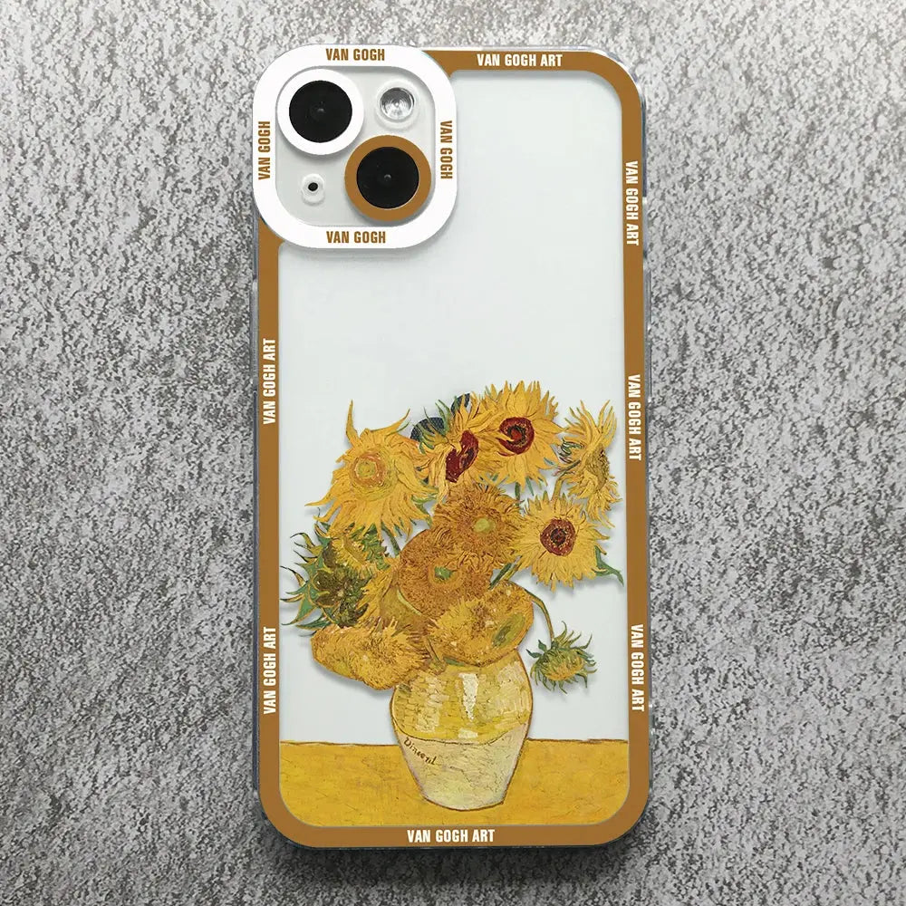 Funda Arte Van Gogh para iPhone 14, 13, 12, 11 Pro Max, Mini, XS, X, XR, SE, 7, 8 Plus - La zona Apple