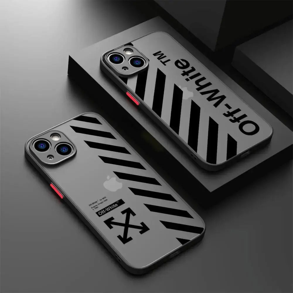 Funda de teléfono de marca deportiva, cubierta mate a prueba de golpes para Apple iPhone 14 Pro Max 13 15 Plus 12 Mini 11 Pro XR 8 SE 7 6S XS MAX - La zona Apple