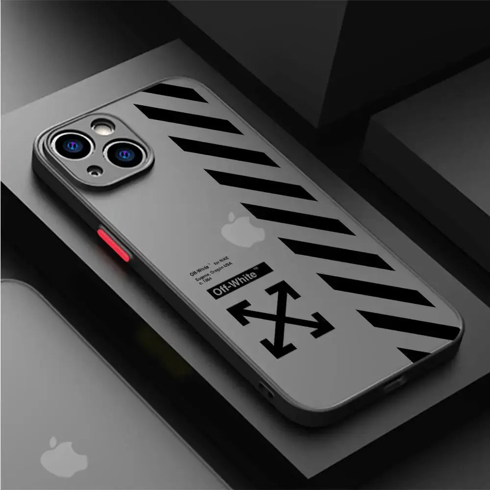 Funda de teléfono de marca deportiva, cubierta mate a prueba de golpes para Apple iPhone 14 Pro Max 13 15 Plus 12 Mini 11 Pro XR 8 SE 7 6S XS MAX - La zona Apple