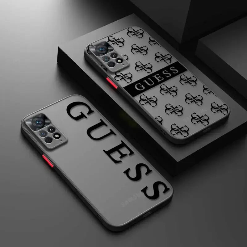 Funda de Teléfono Mate para Xiaomi Redmi Note 12, 11 Pro, 11T, 9S, 10, 8, 7, 9A, 9C, K40: Protección y Estilo con Marca de Moda G-UESS - La zona Apple