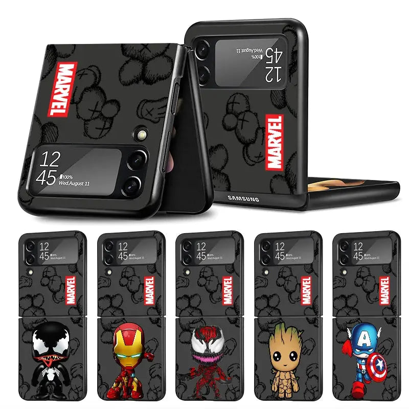 Funda de teléfono para Samsung Galaxy Z Flip 5 Z Flip 4 ZFlip ZFlip3 Z Flip 3 5G ZFlip4 Flip4 Flip3 Marvel Ironman Venom - La zona Apple