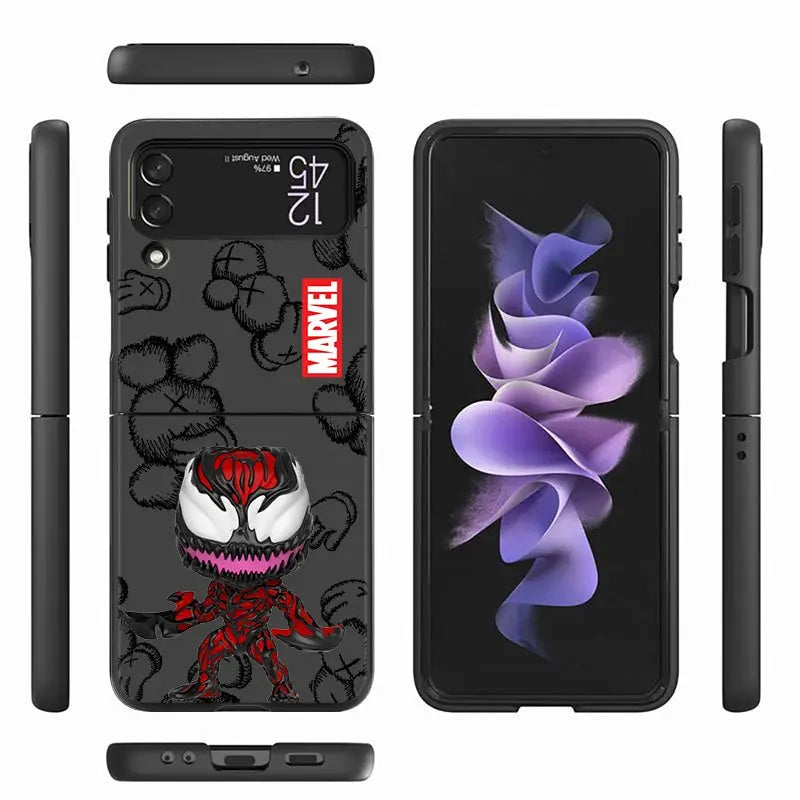Funda de teléfono para Samsung Galaxy Z Flip 5 Z Flip 4 ZFlip ZFlip3 Z Flip 3 5G ZFlip4 Flip4 Flip3 Marvel Ironman Venom - La zona Apple