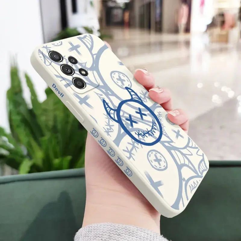 Funda de TPU diablo para Samsung, A54, A34, A24, A14, A73, A53, A33, A23, A13, A03, A03S, A72, A52, A52S, A32, A12, A71, A51, A22, A21S, A04, A04S, 4G, 5G - La zona Apple