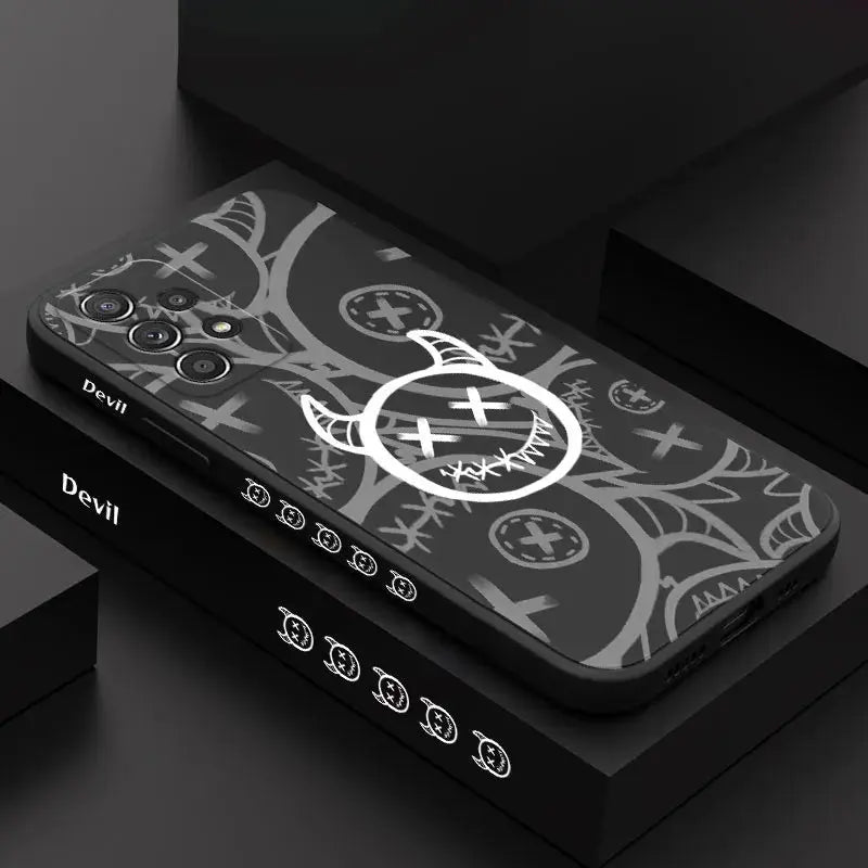 Funda de TPU diablo para Samsung, A54, A34, A24, A14, A73, A53, A33, A23, A13, A03, A03S, A72, A52, A52S, A32, A12, A71, A51, A22, A21S, A04, A04S, 4G, 5G - La zona Apple