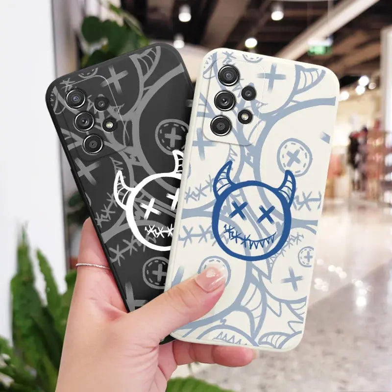 Funda de TPU diablo para Samsung, A54, A34, A24, A14, A73, A53, A33, A23, A13, A03, A03S, A72, A52, A52S, A32, A12, A71, A51, A22, A21S, A04, A04S, 4G, 5G - La zona Apple