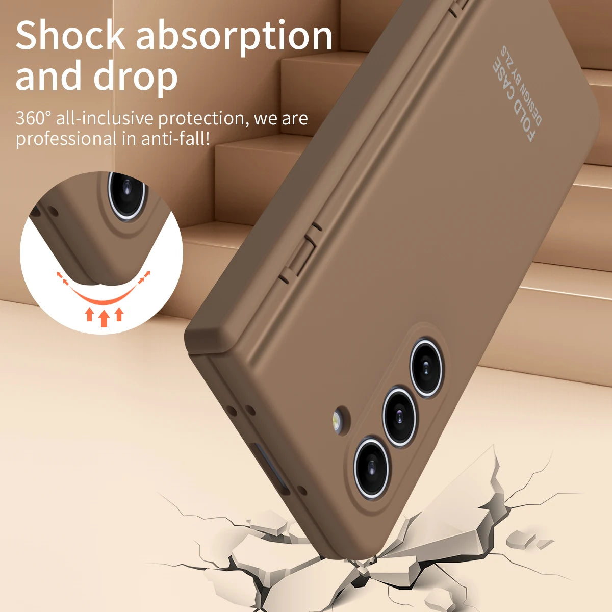 Funda dura de PC para teléfono Samsung Galaxy Z Fold 5, protección de bisagra, a prueba de golpes con Protector de pantalla para Z Fold5 - La zona Apple