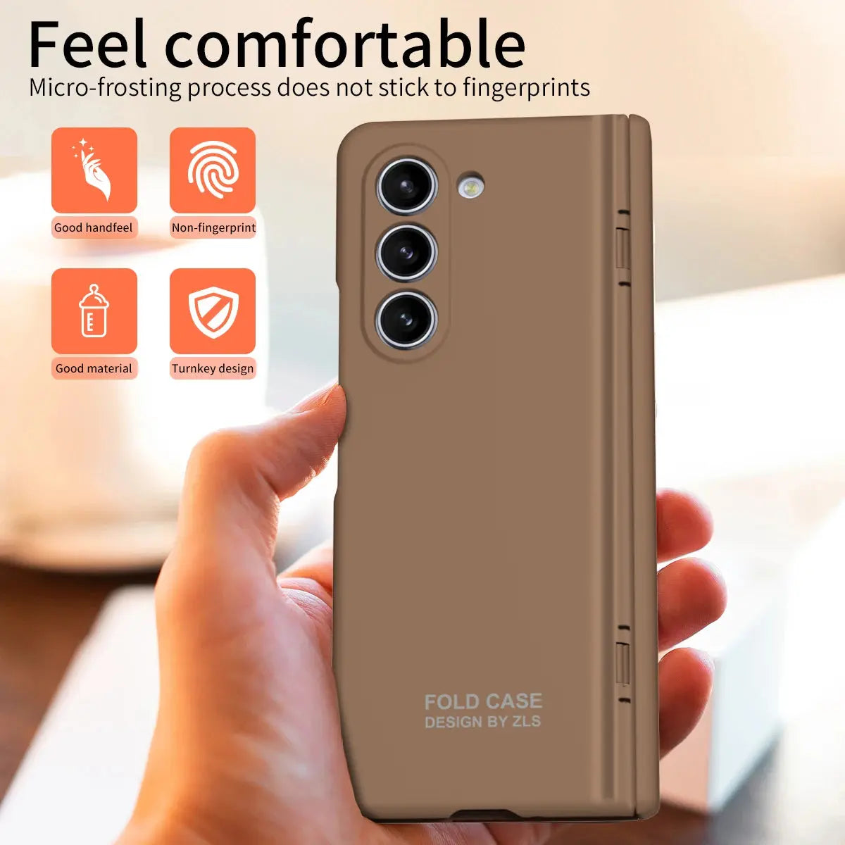 Funda dura de PC para teléfono Samsung Galaxy Z Fold 5, protección de bisagra, a prueba de golpes con Protector de pantalla para Z Fold5 - La zona Apple