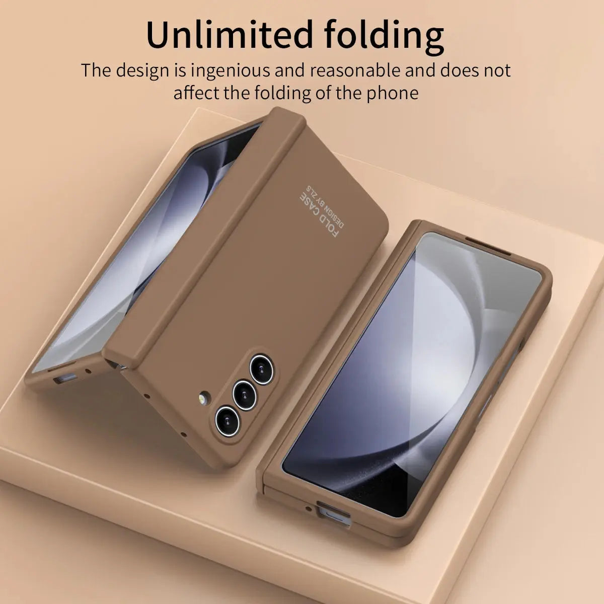 Funda dura de PC para teléfono Samsung Galaxy Z Fold 5, protección de bisagra, a prueba de golpes con Protector de pantalla para Z Fold5 - La zona Apple